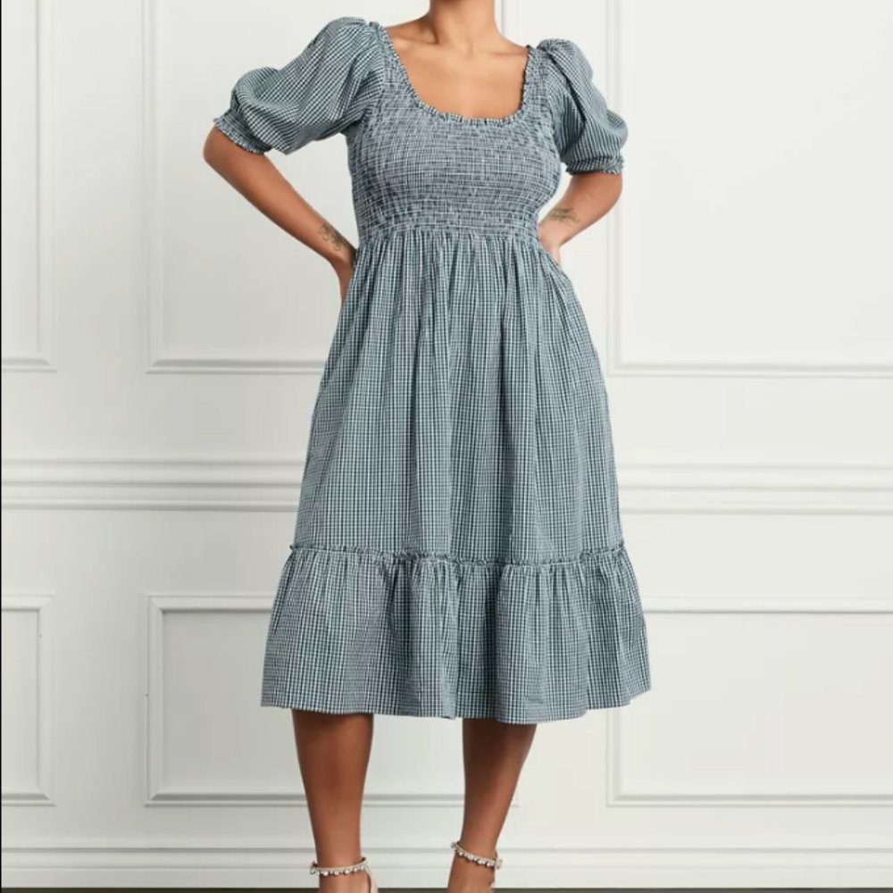Hill House Louisa Dress Green Gingham